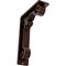 Ekena Millwork Fleur De Lis Wrought Iron Bracket, (Triple center brace), Antiqued Copper 2"W x 5 1/2"D x 8"H BKTM02X05X08TFLACO - alternate 1